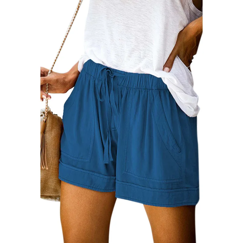 S-5XL Womens Shorts Summer Short Femme Sexy Plus Size Rope Tie Shorts Sport Leggings Trousers Summer Shorts Шорты Женский