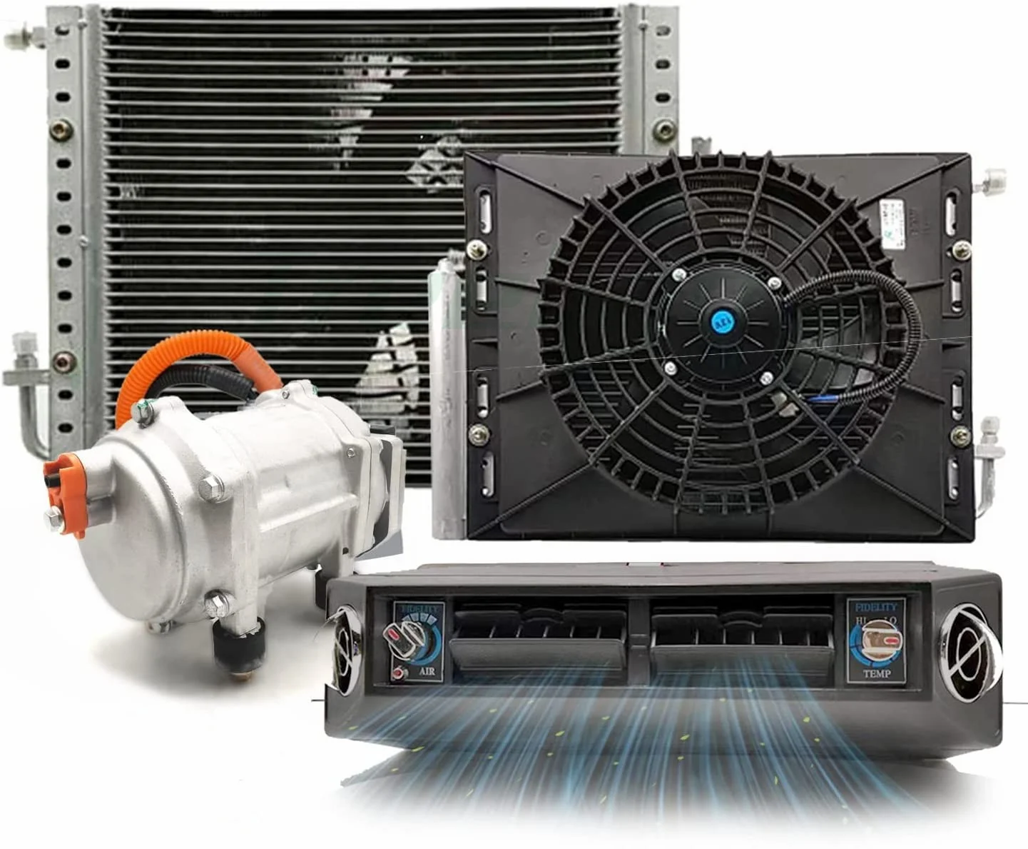 Treeligo 12V Car Air Conditioner Units Auto Cooling Parking Air Conditioning Fan Kit For Seden SUV Truck Camper Van Bus Boat