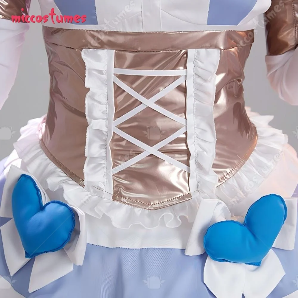 【Ready for Ship】Miccostumes Women's Stocking Angel Cosplay Costume Dress Set Wing with Fullset Accessories for Halloween