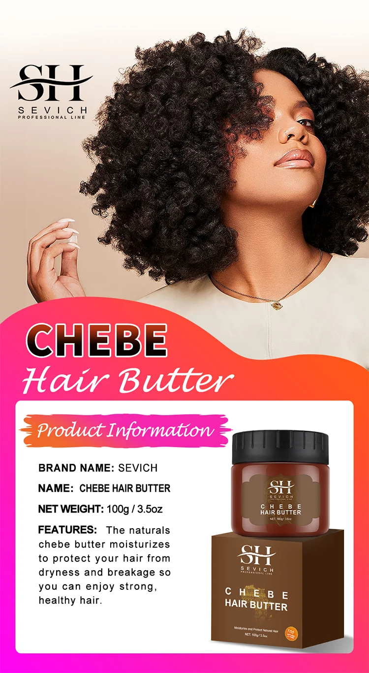 Sevich 100g Africa Traction Alopecia Chebe Hair Butter Moisturize & Protect Natural Hair Strong Hair Root Hair Loss Treatment