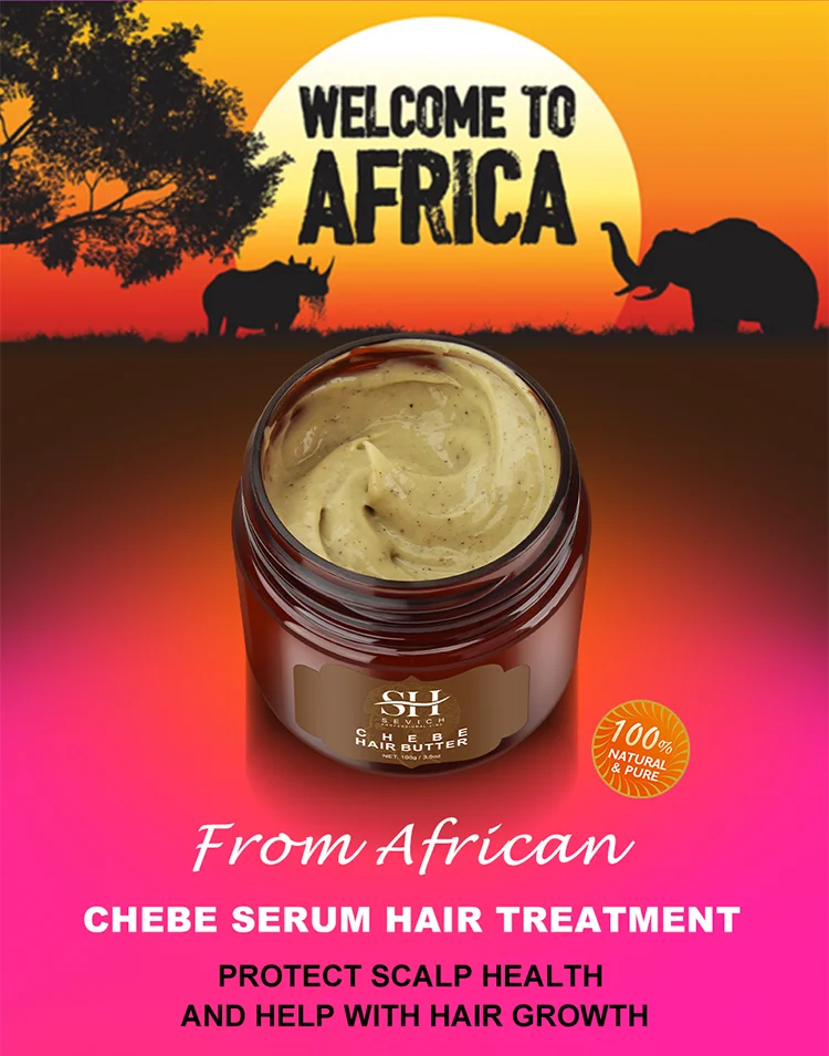 Sevich 100g Africa Traction Alopecia Chebe Hair Butter Moisturize & Protect Natural Hair Strong Hair Root Hair Loss Treatment