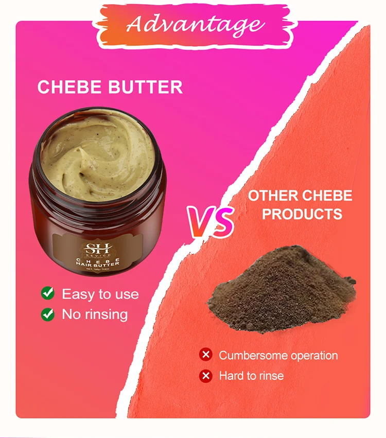 Sevich 100g Africa Traction Alopecia Chebe Hair Butter Moisturize & Protect Natural Hair Strong Hair Root Hair Loss Treatment