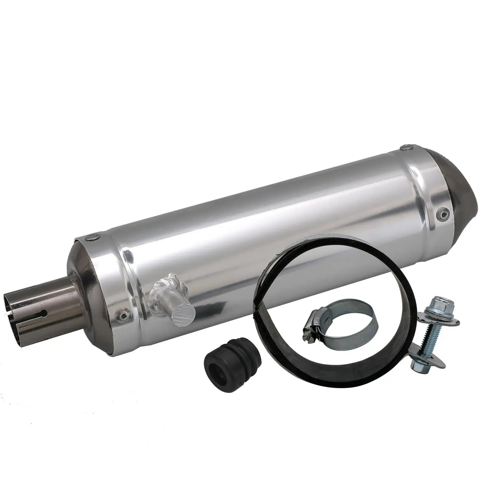 28mm Motorcycle Aluminum Exhaust muffler 70cc 110cc 125cc For  CRF50 XR SSR SDG Taotao Coolster AVT CT70