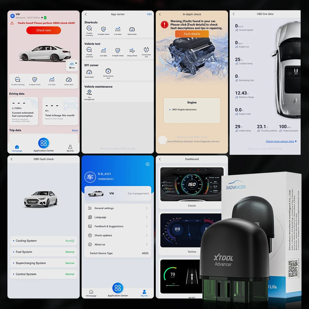 XTOOL Advancer AD20 PRO All Systems Diagnostic XTOOL AD20PRO OBD2 Scanner All Car Code Readers & Scan Tools for iPhone & Android