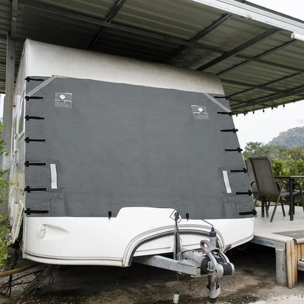 RV Towing Cover Waterproof Towing Cover For Caravan Dustproof Caravan Towing Cover Motorhome Front Protector Caravan Covers