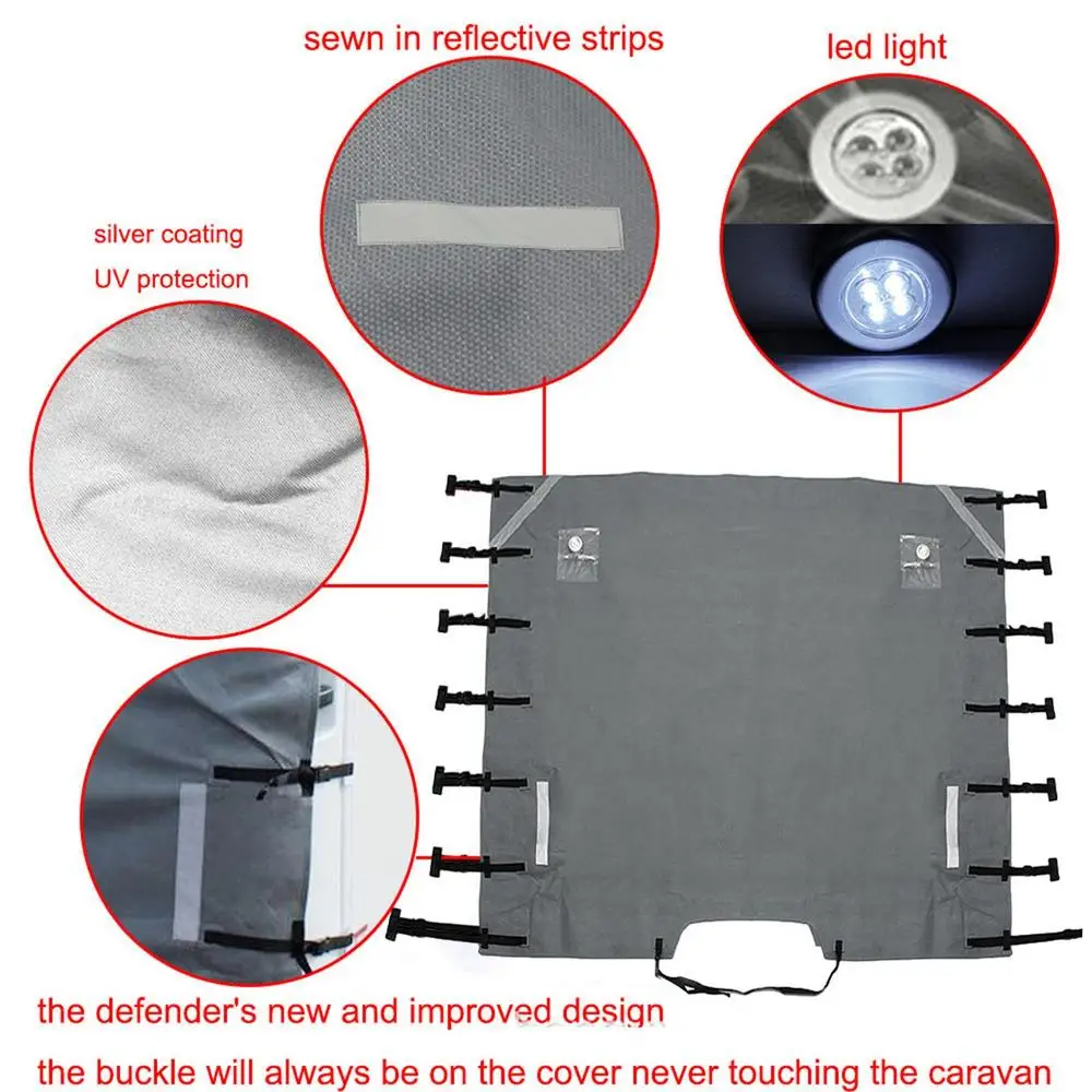 RV Towing Cover Waterproof Towing Cover For Caravan Dustproof Caravan Towing Cover Motorhome Front Protector Caravan Covers
