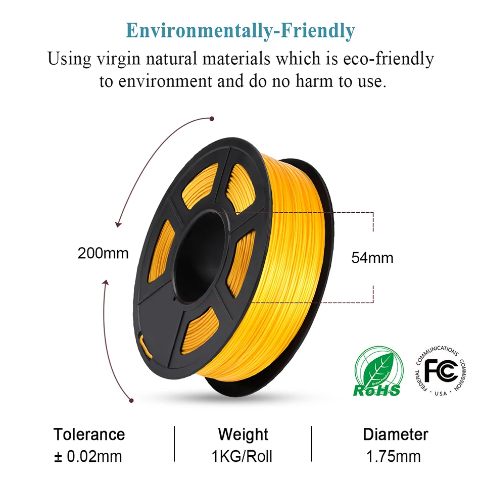 SUNLU PLA/PLA+/PETG/SILK/PLA Matte/ PLA Meta Filament 5KG 1KG/ Roll 1.75mm +/-0.02MM 3D Printer Filament Neatly Wound Filament
