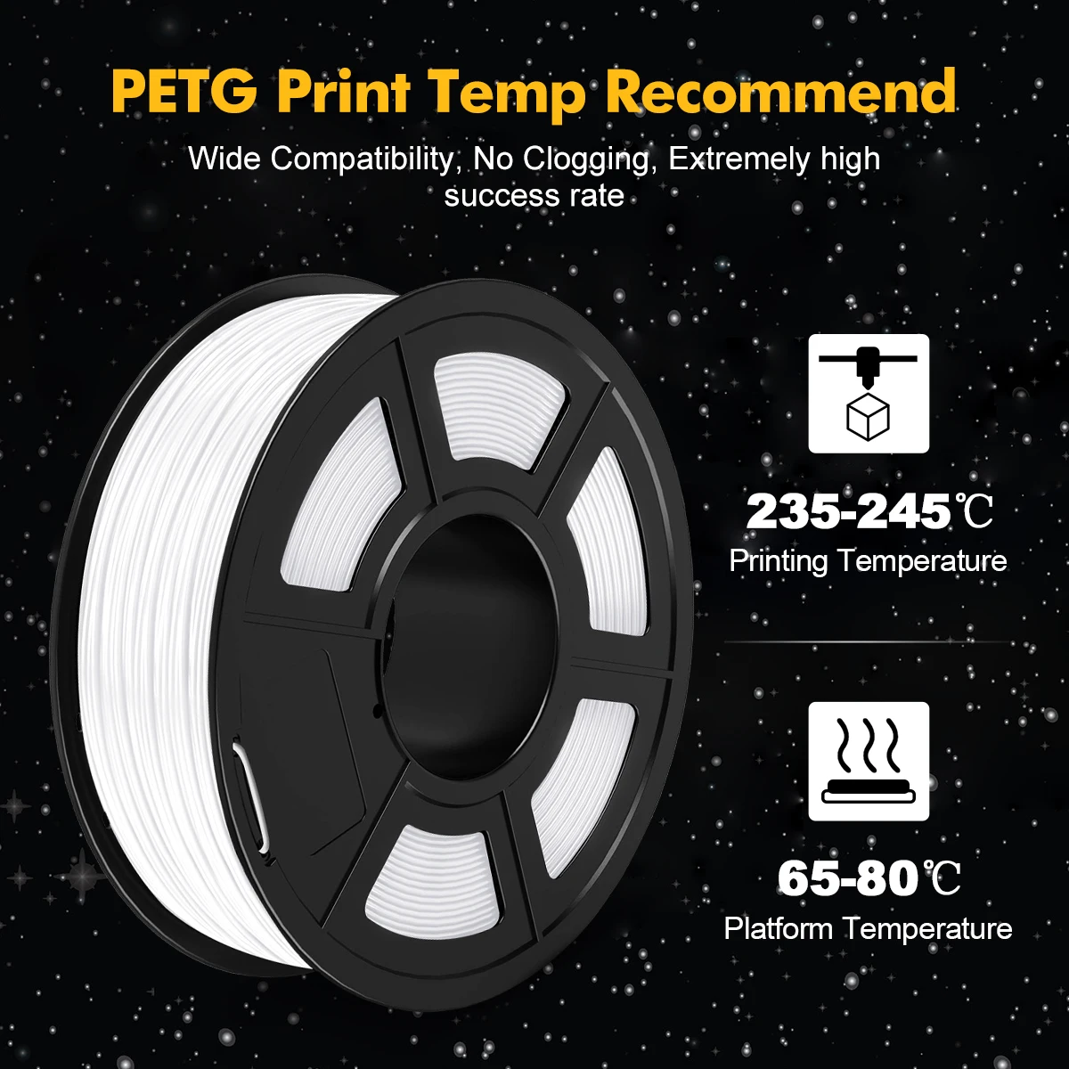 SUNLU PLA/PLA+/PETG/SILK/PLA Matte/ PLA Meta Filament 5KG 1KG/ Roll 1.75mm +/-0.02MM 3D Printer Filament Neatly Wound Filament