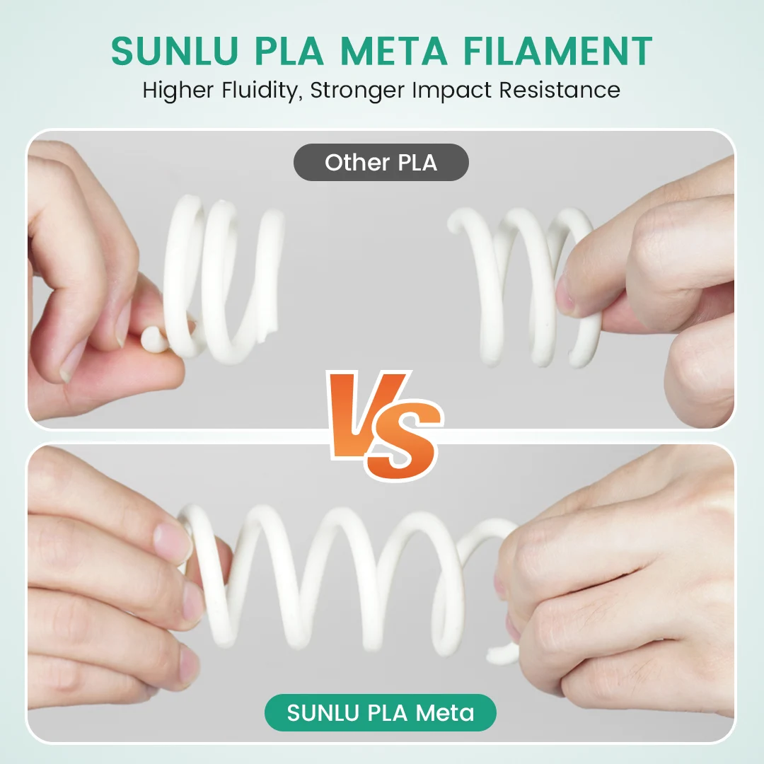 SUNLU PLA/PLA+/PETG/SILK/PLA Matte/ PLA Meta Filament 5KG 1KG/ Roll 1.75mm +/-0.02MM 3D Printer Filament Neatly Wound Filament