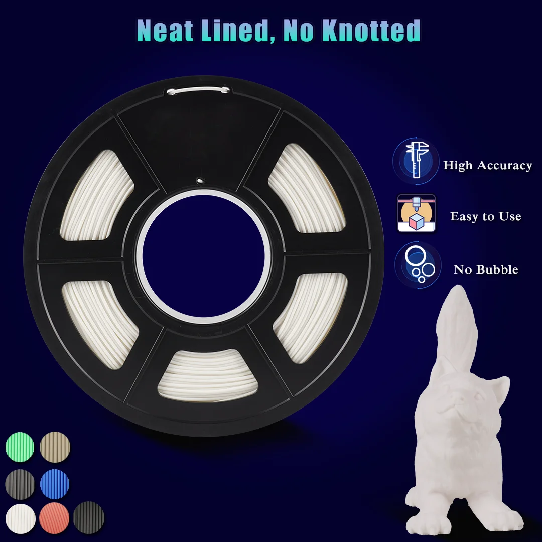 SUNLU PLA/PLA+/PETG/SILK/PLA Matte/ PLA Meta Filament 5KG 1KG/ Roll 1.75mm +/-0.02MM 3D Printer Filament Neatly Wound Filament