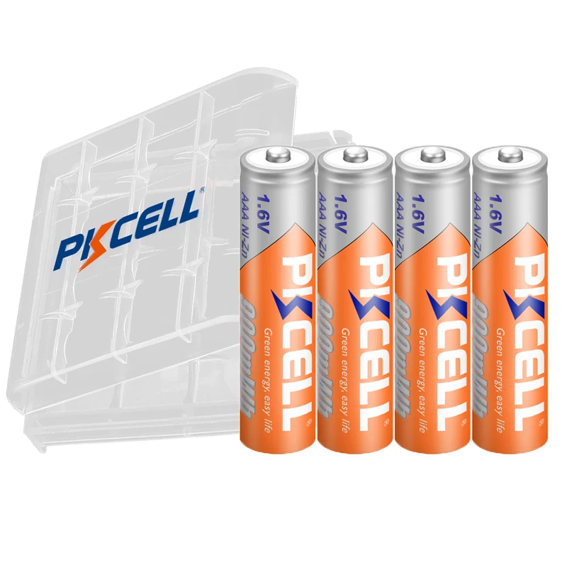 4/8/12PC PKCELL 900mWh AAA Battery 1.6V Ni-Zn AAA Rechargeable Batteries and AA/AAA Battery Box For Camera Toys Flashlight