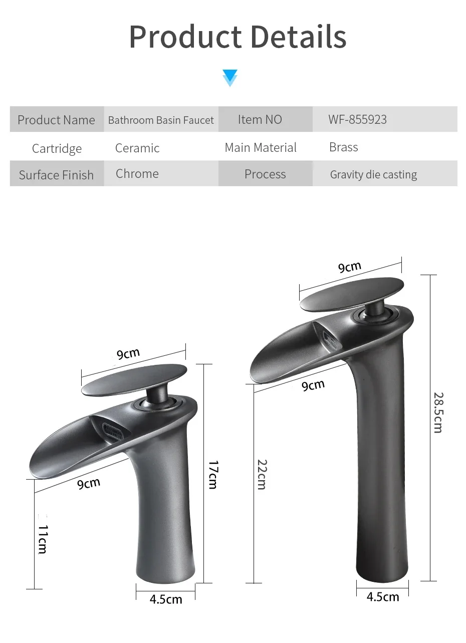 Basin Faucets Modern White Bathroom Faucet Waterfall Faucets Single Hole Cold and Hot Water Tap Basin Faucet Mixer Taps 855924