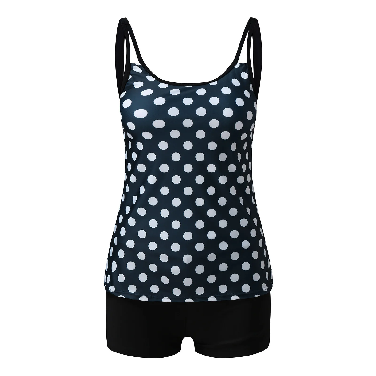 Flowy Tankini Bathing Suits For Women Push Up Padded Tummy Control Swimsuits Two Piece Swimwear Tank Tops With Boyshorts