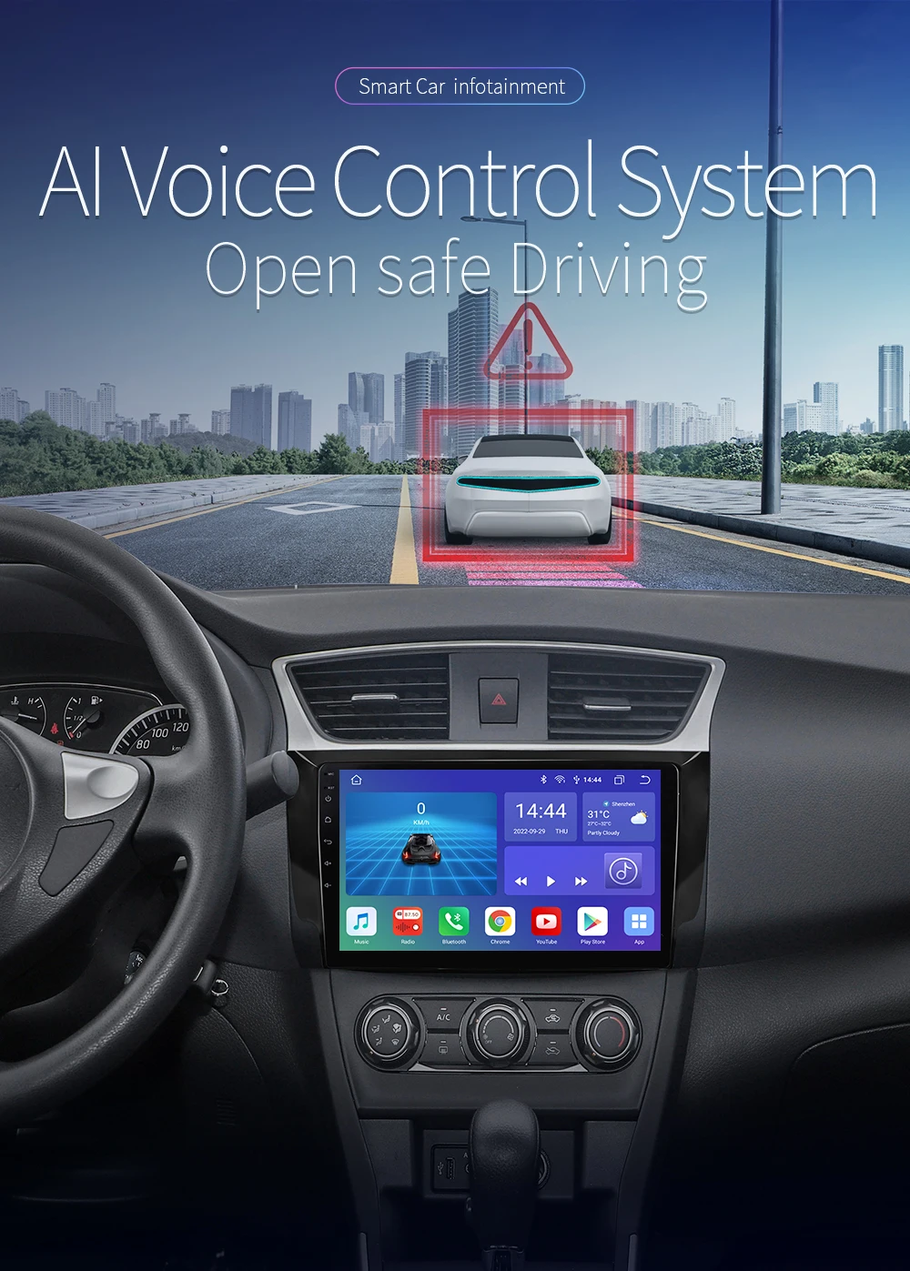 Hizpo Car Auto Radio GPS For Nissan Sylphy B17 Sentra 2013 2014 2015 2016 2017 2018 Head Unit Android Navigation Player Stereo