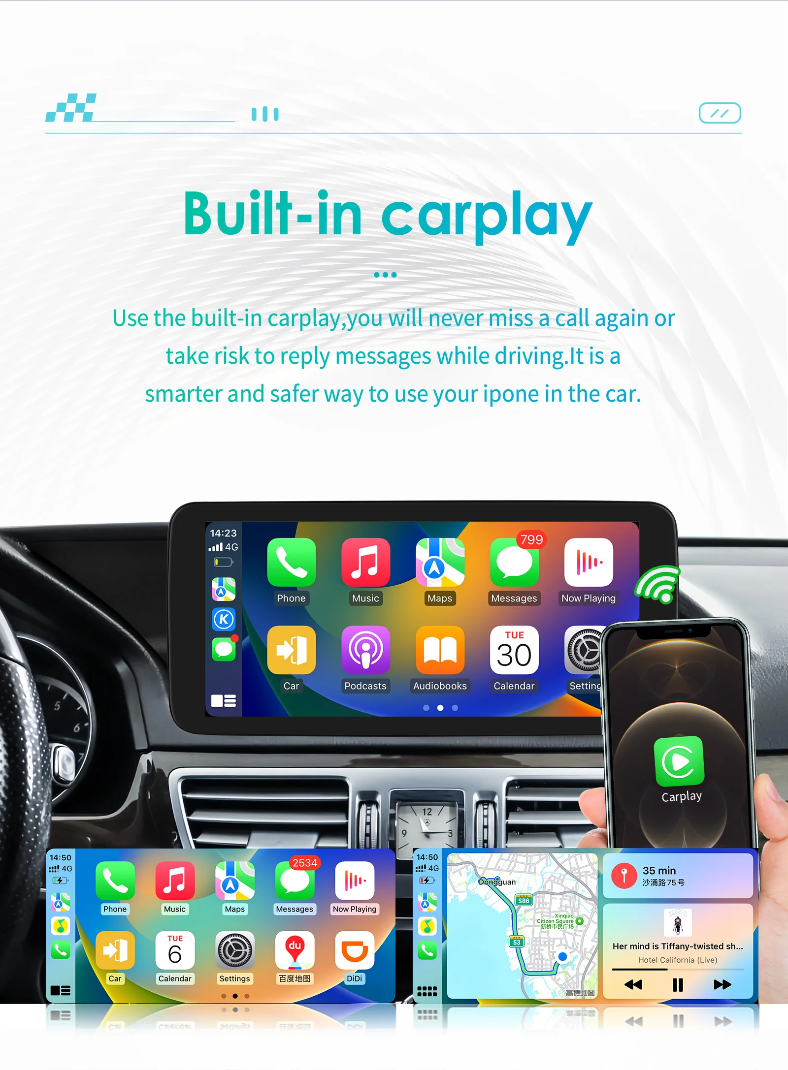 10.25"Android 13 Autoradio 2din Carplay For Mercedes Benz W212 E-Class E200 E230 E260 E300 S212 NTG 4.0 4.5 5.0 Multimedia Audio