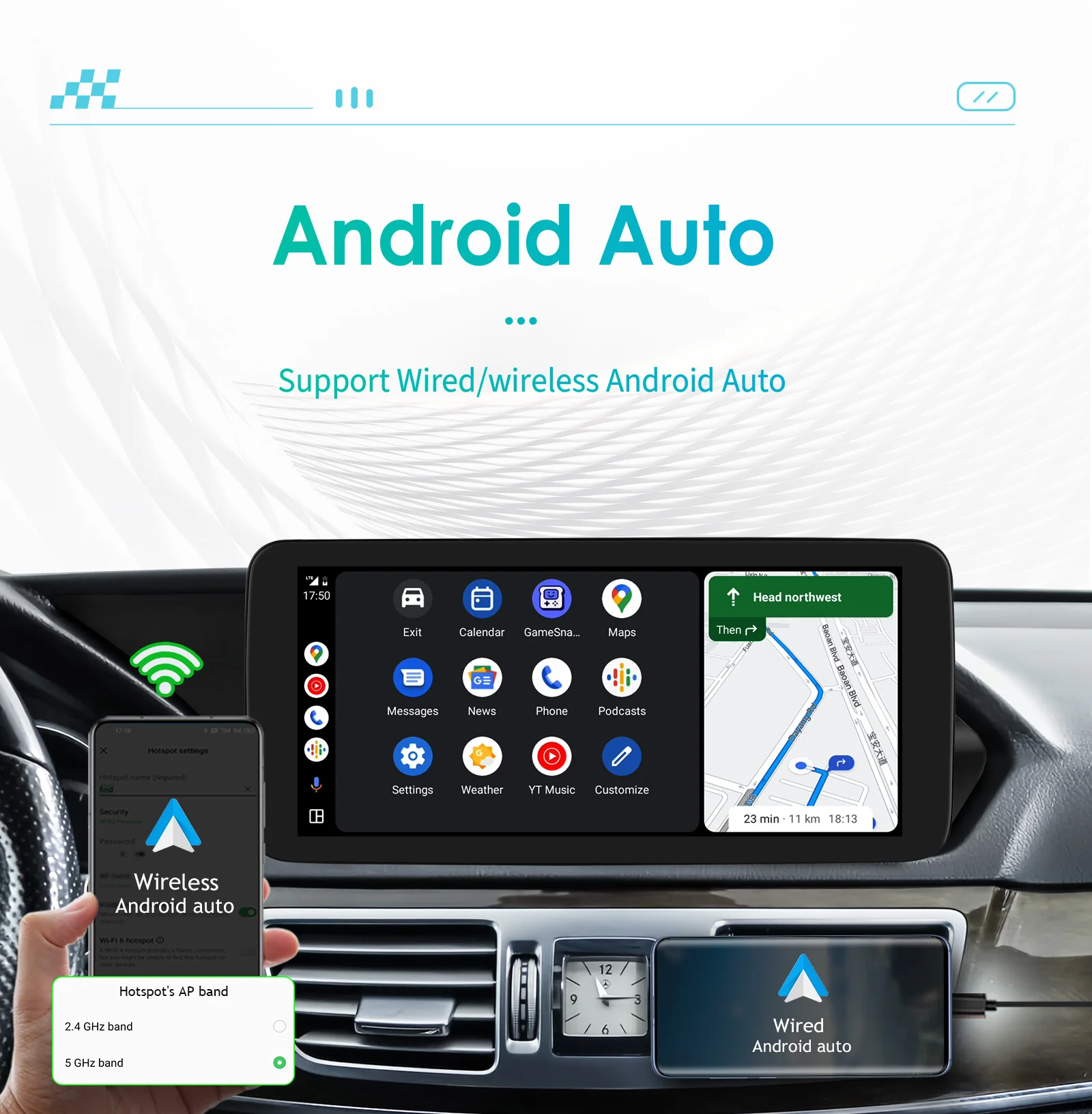 10.25"Android 13 Autoradio 2din Carplay For Mercedes Benz W212 E-Class E200 E230 E260 E300 S212 NTG 4.0 4.5 5.0 Multimedia Audio