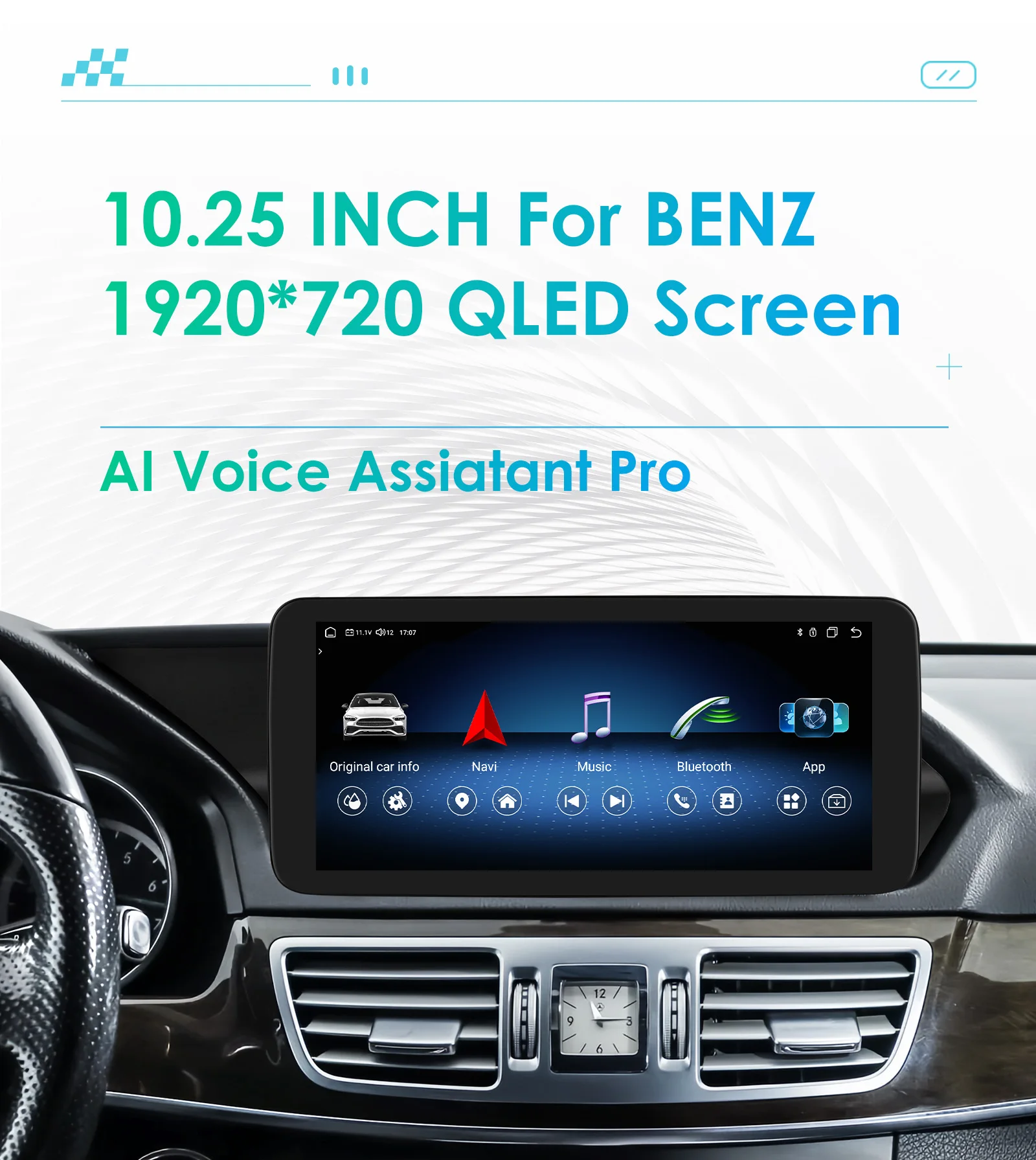 10.25"Android 13 Autoradio 2din Carplay For Mercedes Benz W212 E-Class E200 E230 E260 E300 S212 NTG 4.0 4.5 5.0 Multimedia Audio