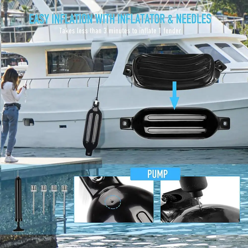 Kayak Buoy Ocean Marine Bumper Reusable Inflatable Bumper Marine Bouys Boats Accessories Boats Dock Bumpers For Jet Skis