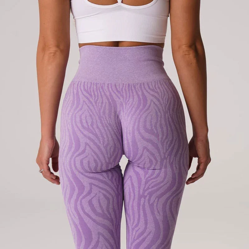 Watercolor Yoga Pants Women Zebra Print Leggings Sexy Push Up Kawaii Yoga Sport Legging Seamless Pattern Workout Leggins
