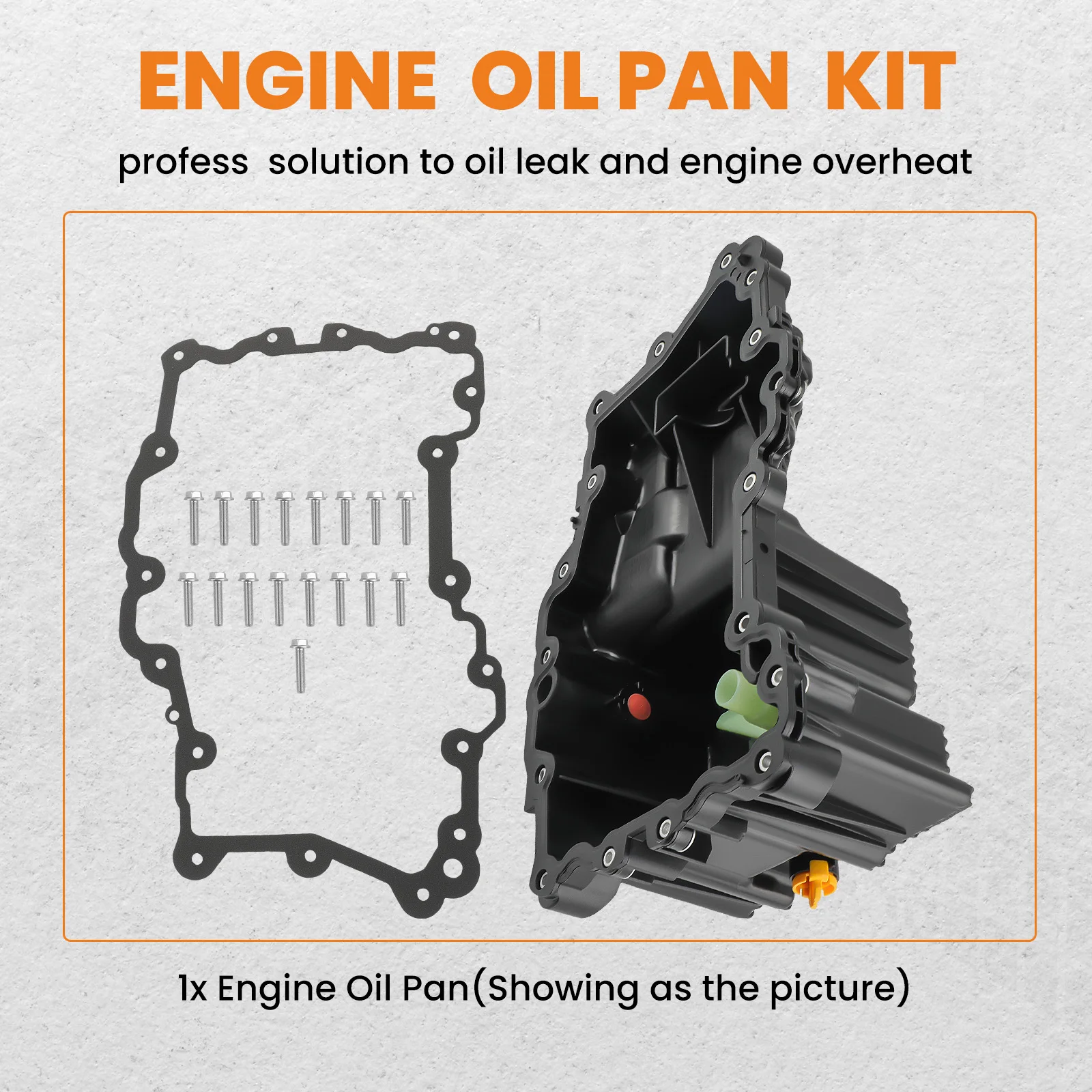 Engine Oil Pan w/ Gasket for 2015 2016 2017 Ford F-150 FL3Z6675B FL3Z6675A FL3Z6675C FL3Z6675D