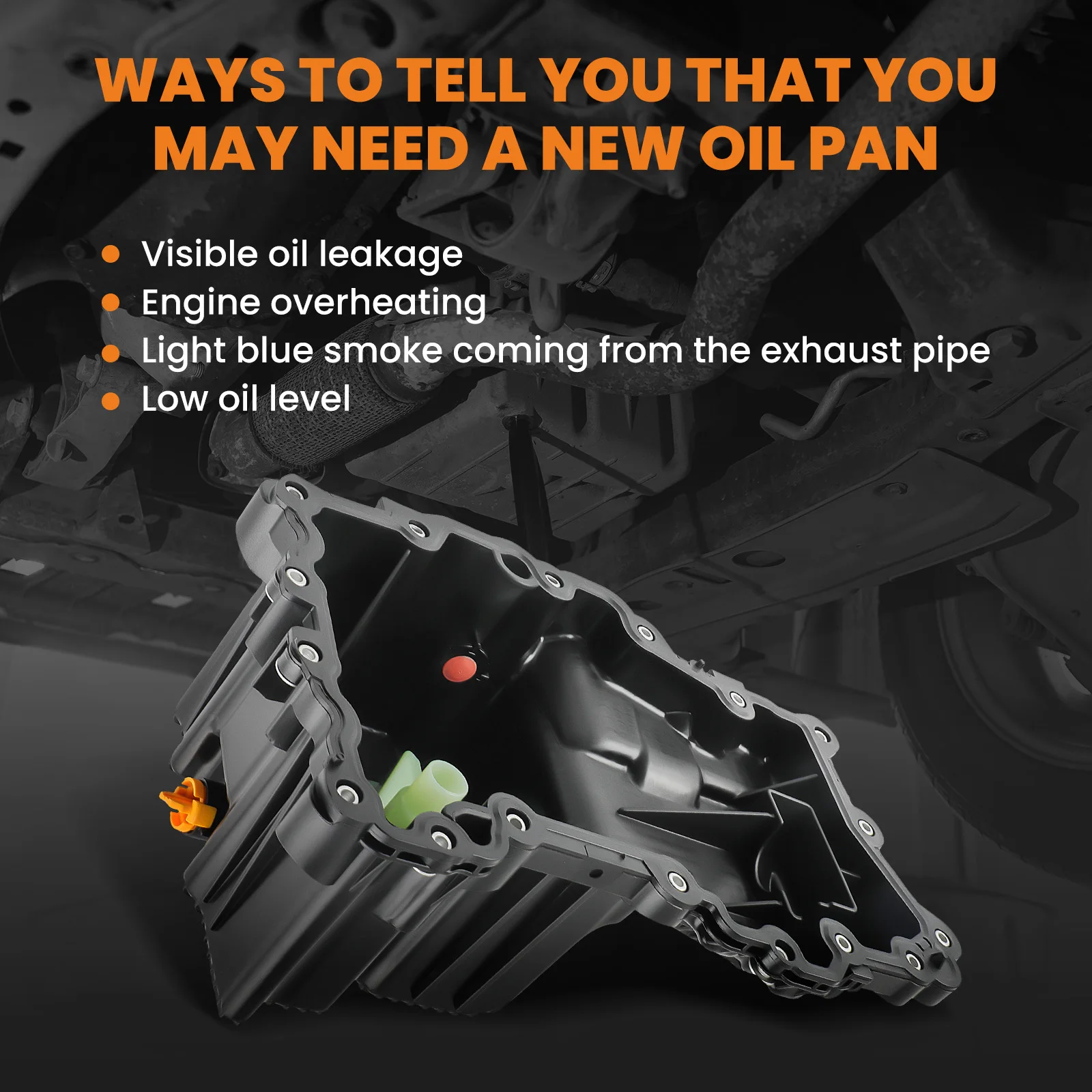 Engine Oil Pan w/ Gasket for 2015 2016 2017 Ford F-150 FL3Z6675B FL3Z6675A FL3Z6675C FL3Z6675D
