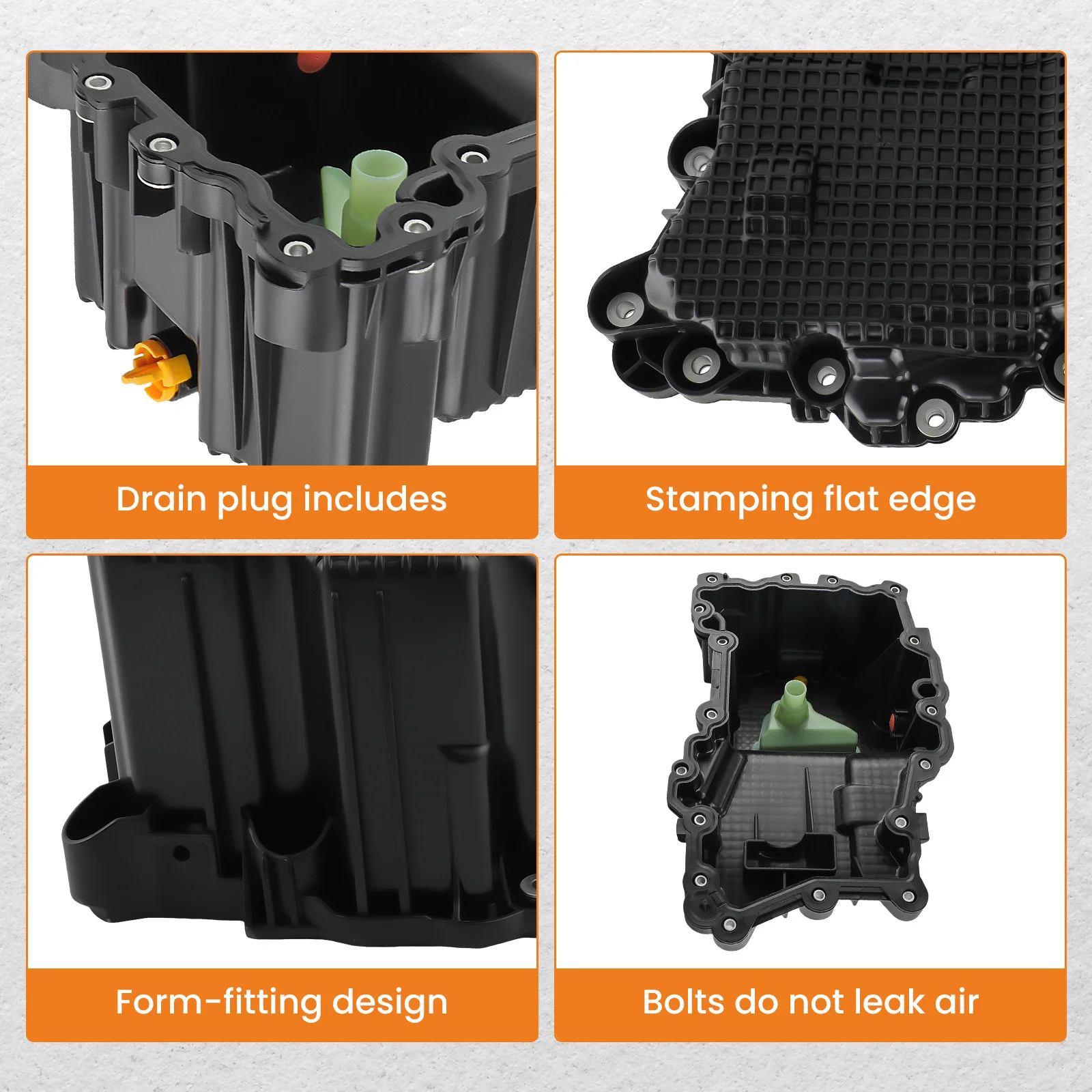 Engine Oil Pan w/ Gasket for 2015 2016 2017 Ford F-150 FL3Z6675B FL3Z6675A FL3Z6675C FL3Z6675D