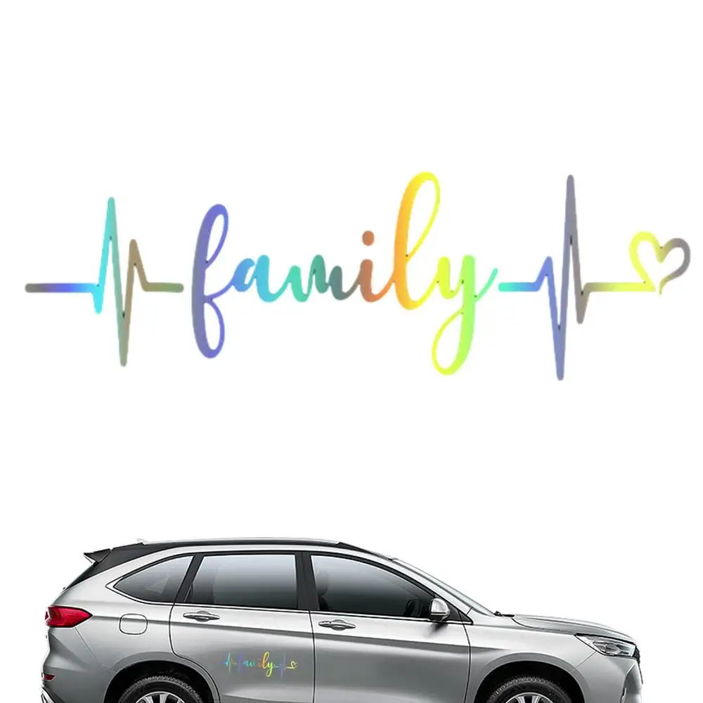 Car Windows Family Stickers Waterproof Stickers Family Car Window Die Cut Decal Exquisite Family Bumper Decal Auto Decor Car Bod
