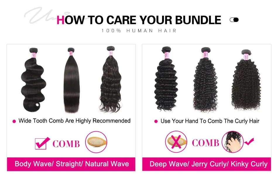Unice Hair 1/3/4 Brazilian Affordable Kinky Straight Bundles Deal 100% Human Hair Bundle Virgin Unprocessed Extensions Wavy Hair