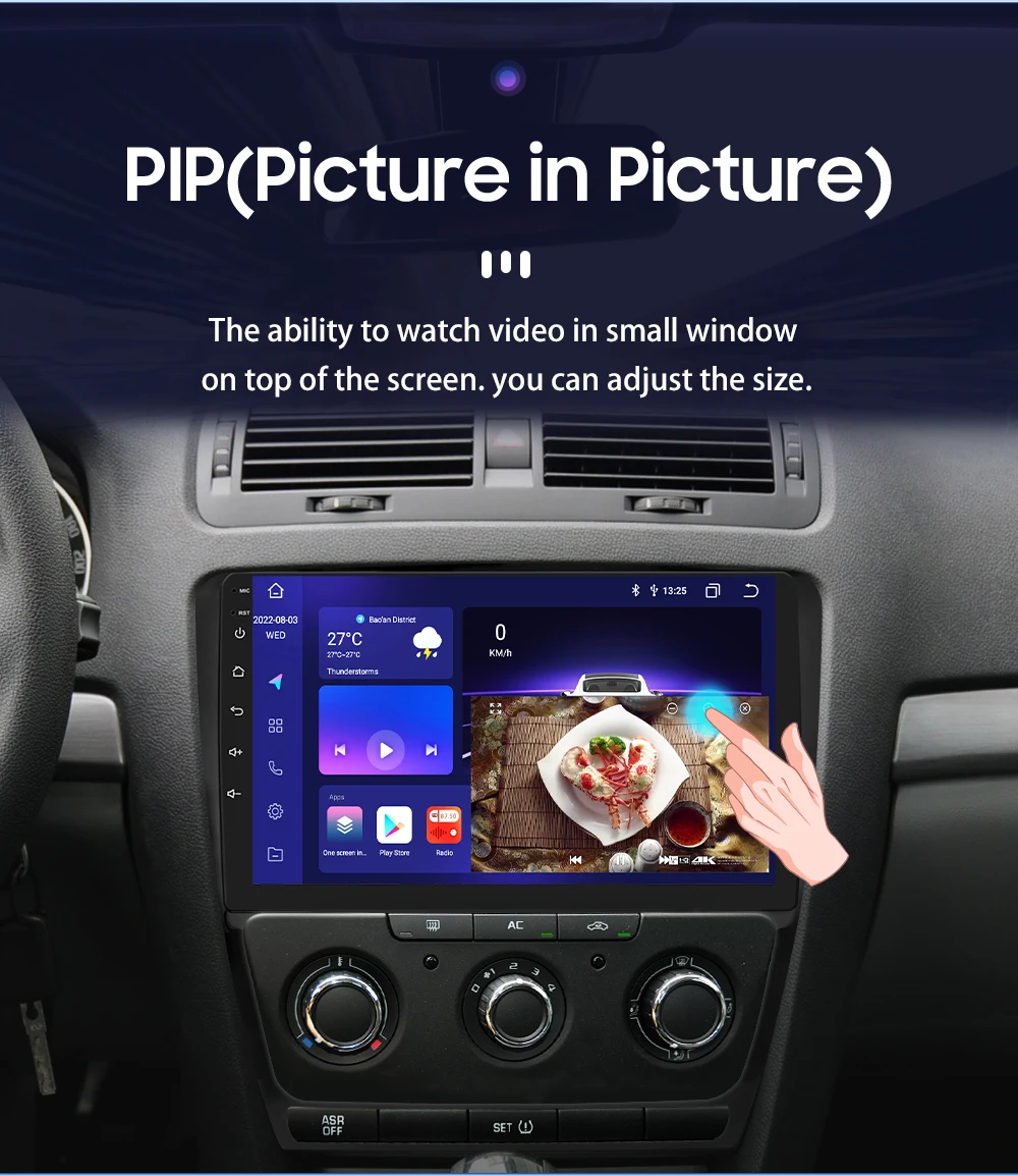 Hizpo Android 13 Car Radio For Skoda Octavia 2 A5 2008 - 2013 Multimedia Player Navigation GPS 2 Din Carplay Stereo Speaker RDS