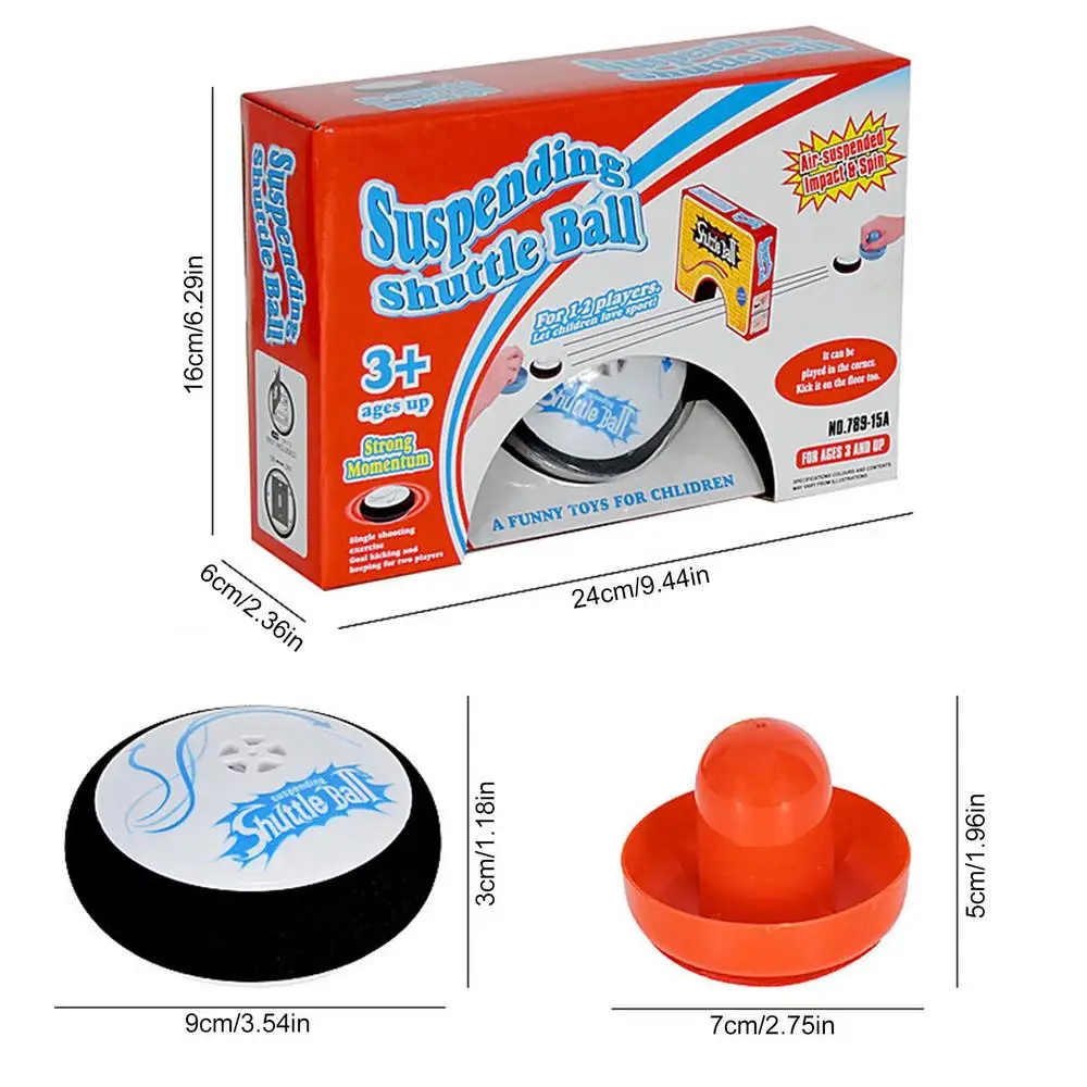 Air Hockey Hover Puck Mini Electric Floating Hockey with 2 Red Air Hockey Pushers Air Hockey Board Game Toy Gift for Kids Adults