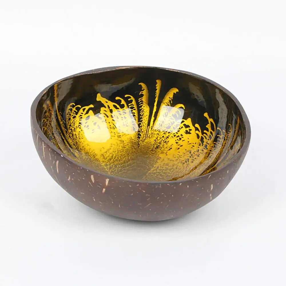 Natural Coco Shell Bowl Polished Cereal Bowl Uniquely Colored Drink Bowl Reusable Candy Bowl Acai Bowls Salad Container