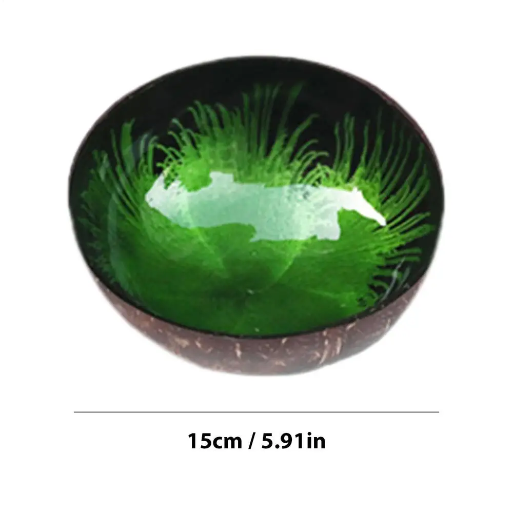 Natural Coco Shell Bowl Polished Cereal Bowl Uniquely Colored Drink Bowl Reusable Candy Bowl Acai Bowls Salad Container