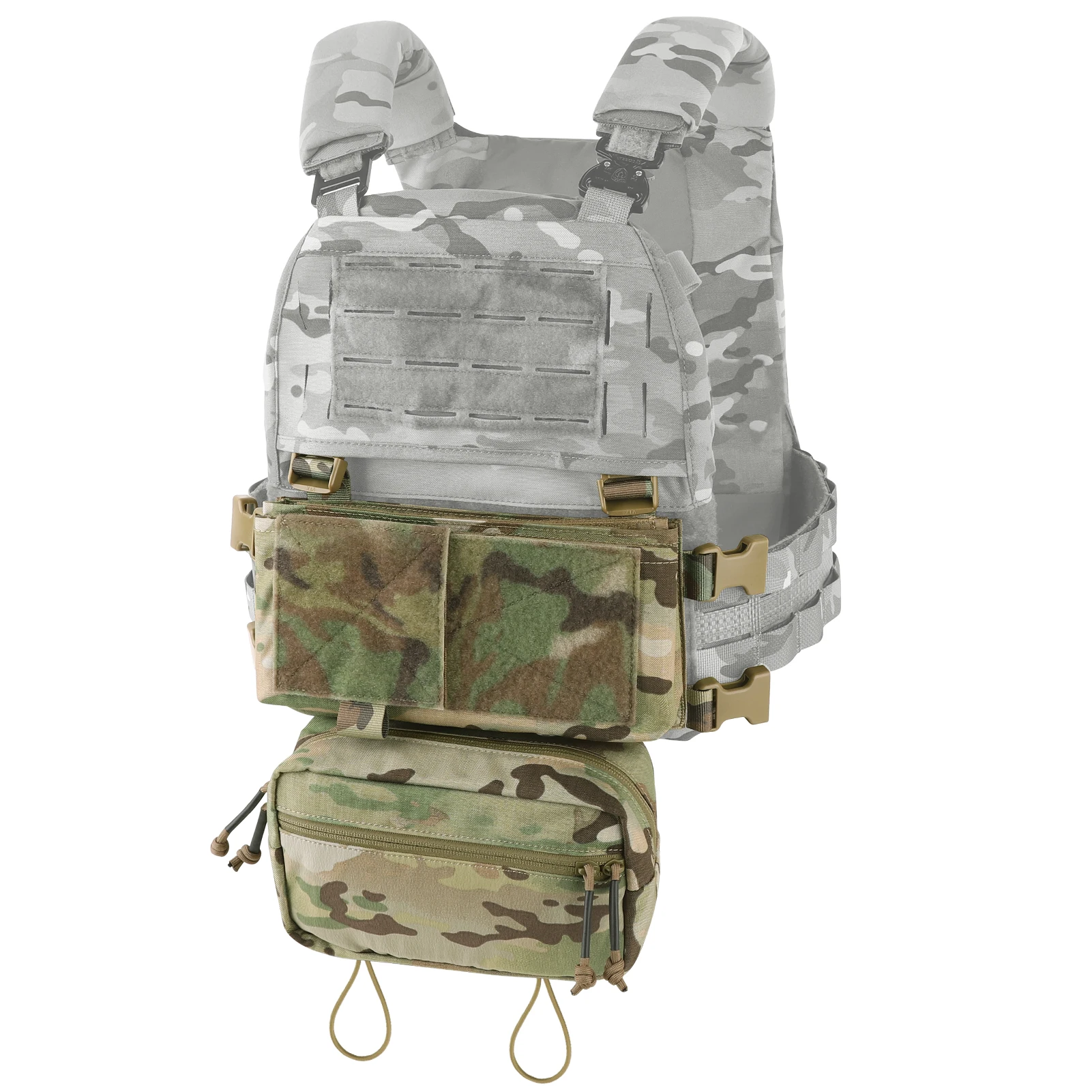 KRYDEX Tactical MK3 MK4 Chest Rig Hunting Lightweight Modular Vest with Micro Chassis SACK Pouch 5.56 7.62 M4 AK Magazine Pouch