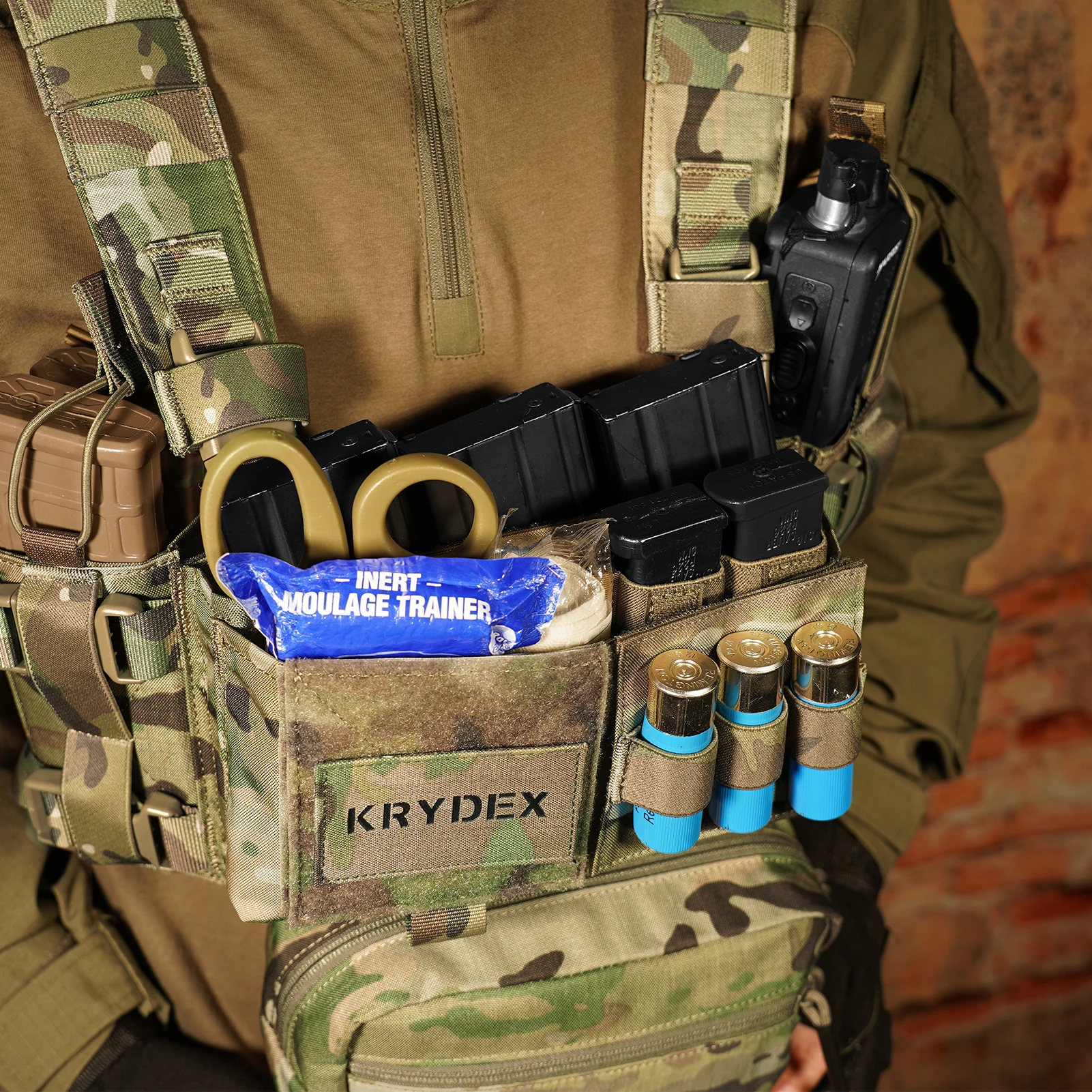 KRYDEX Tactical MK3 MK4 Chest Rig Hunting Lightweight Modular Vest with Micro Chassis SACK Pouch 5.56 7.62 M4 AK Magazine Pouch