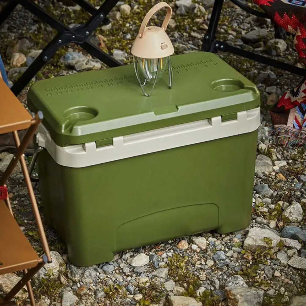 Insulated Ice Chest Insulated Chest Cooler For Outdoor 26L Impact-Resistant Travel Cooler Box For Camping Outdoor Self-Driving