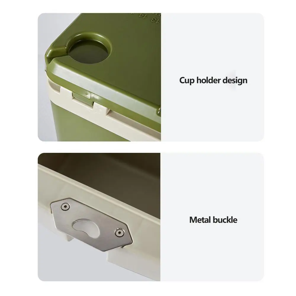 Insulated Ice Chest Insulated Chest Cooler For Outdoor 26L Impact-Resistant Travel Cooler Box For Camping Outdoor Self-Driving