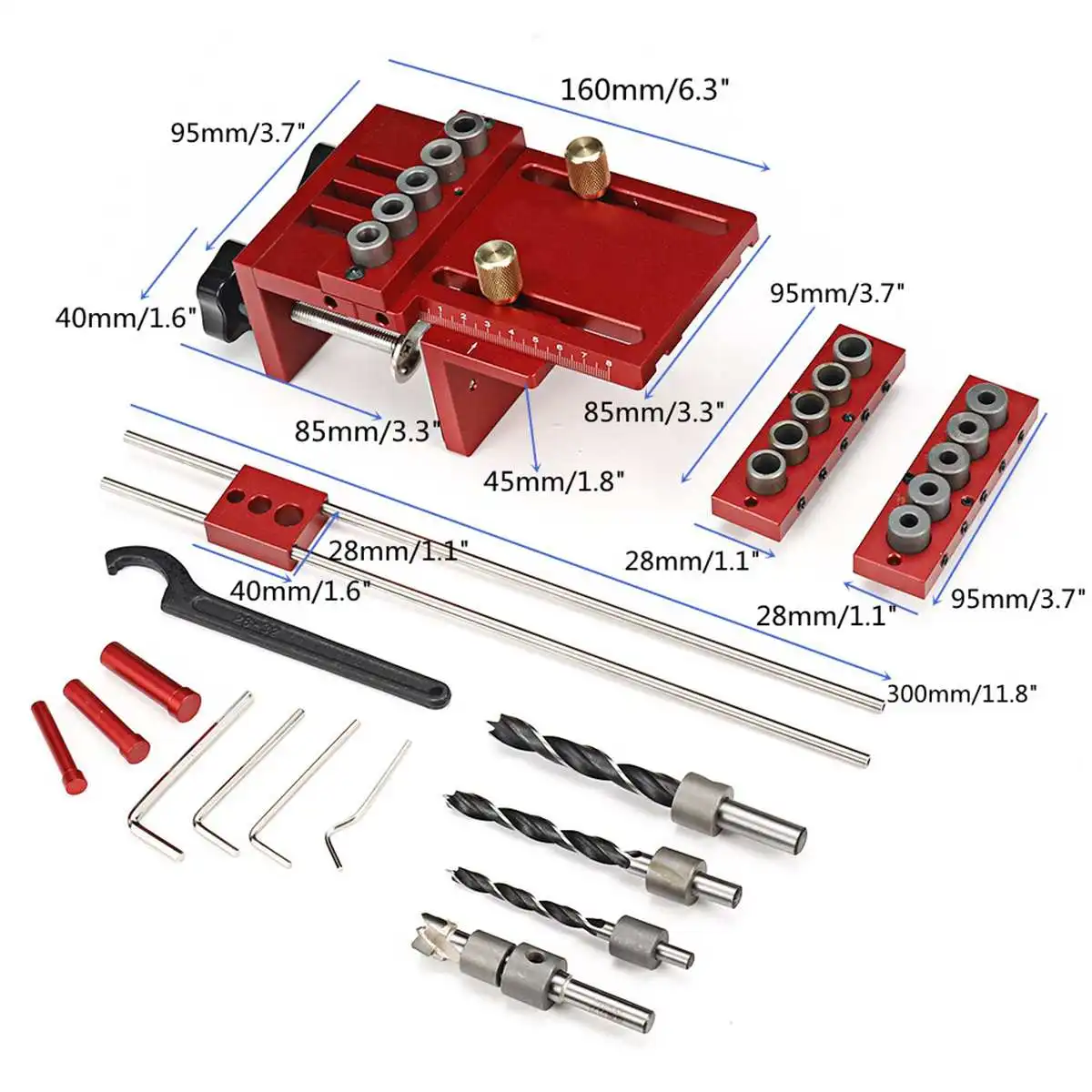 Pocket Hole locator Jig Kit System For Wood Working Joinery Step Drill Bit 3 in 1 For Carpenter WoodWorking Hardware Tools