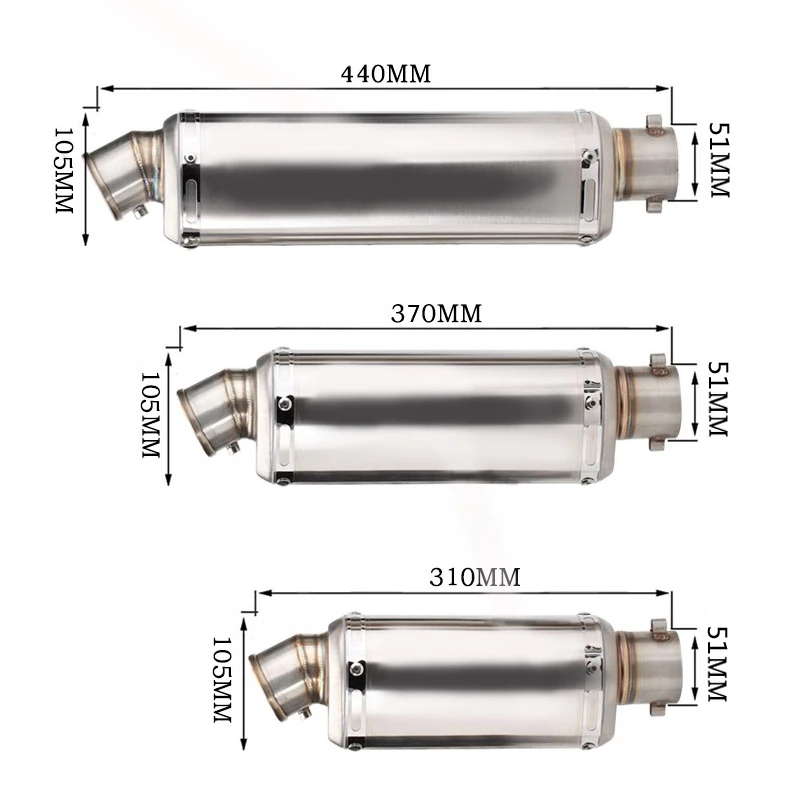 Motorcycle Exhaust Muffler Mid Pipe For Honda CB400X/400R/500X 2018-2020 500F/CBR400/500R 2016-2020 With DB Killer Slip On
