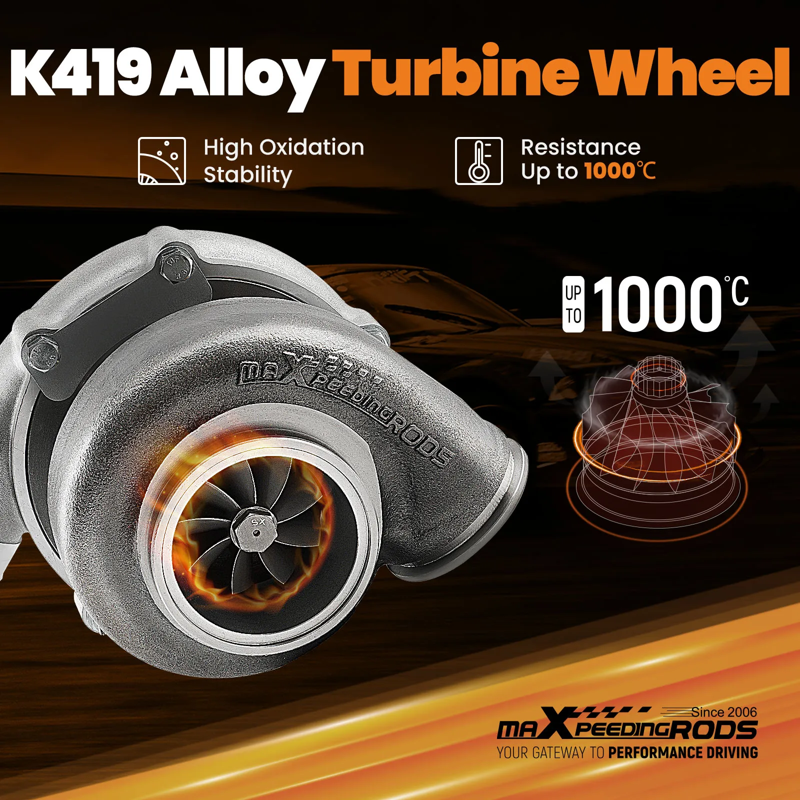 Billet Turbo Turbocharger Turbine A/R .83 A/R .75 for 2.0L–5.5L engine V-band