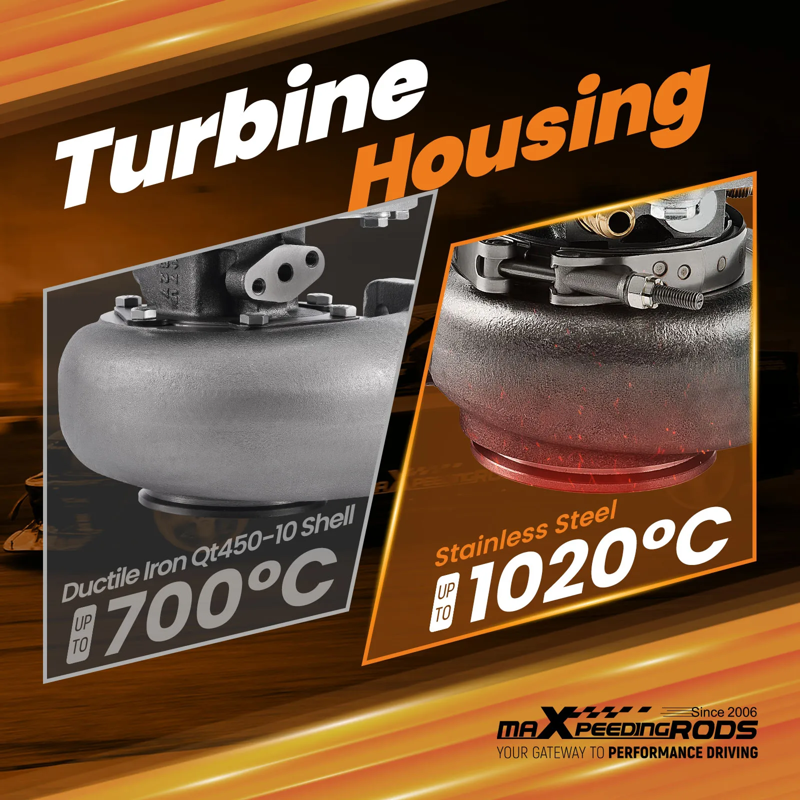 Billet Turbo Turbocharger Turbine A/R .83 A/R .75 for 2.0L–5.5L engine V-band