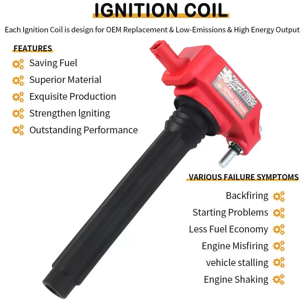 Carbole 6Pcs Ignition Coils UF648 05149168AI For Dodge Charger Jeep Ram Chrysler 3.6L