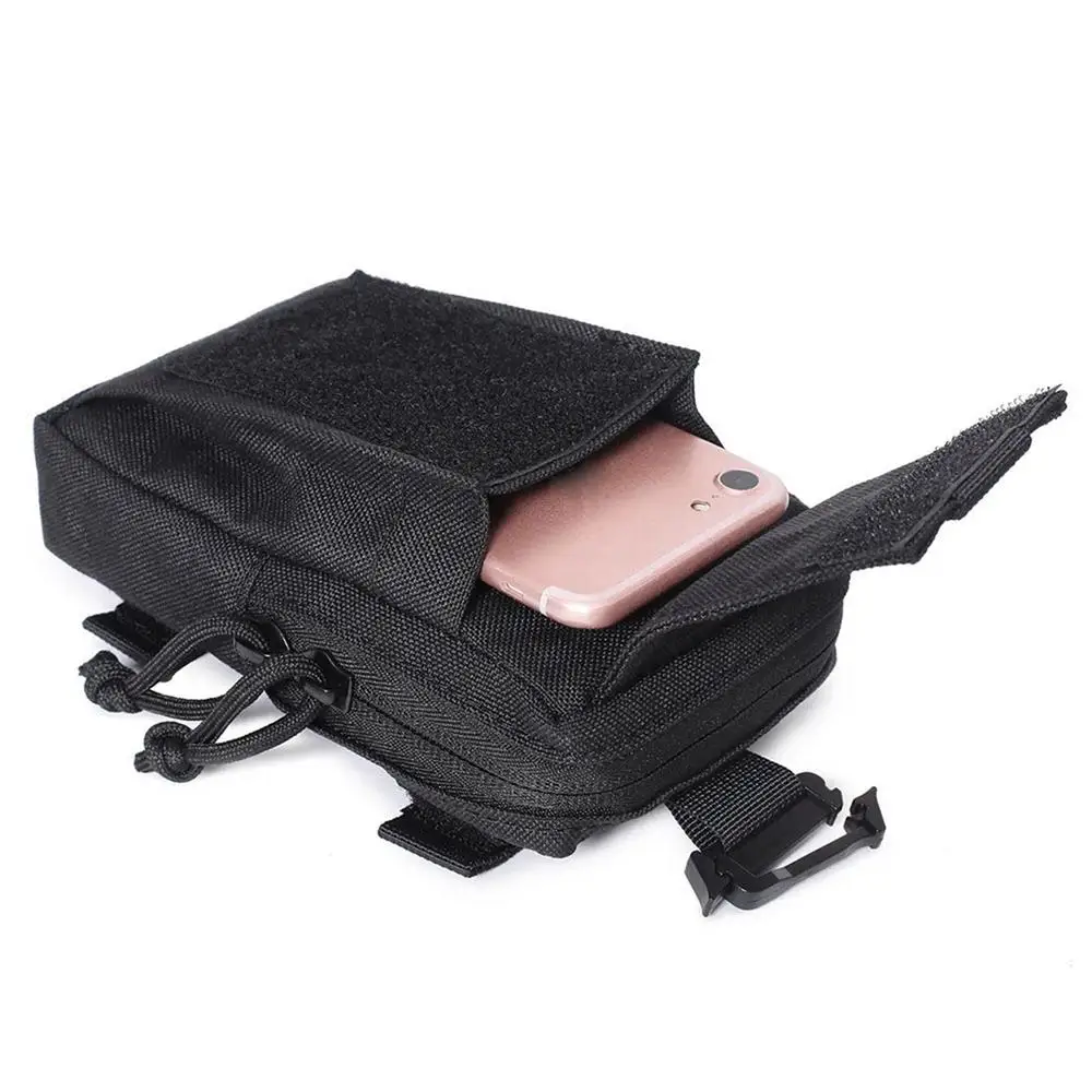 Wear-Resistant Shoulder Phone Pouch Walkie Talkie Bag Pouch Zipper Phone Bag With Adjustable Straps For Climbing Running Walking