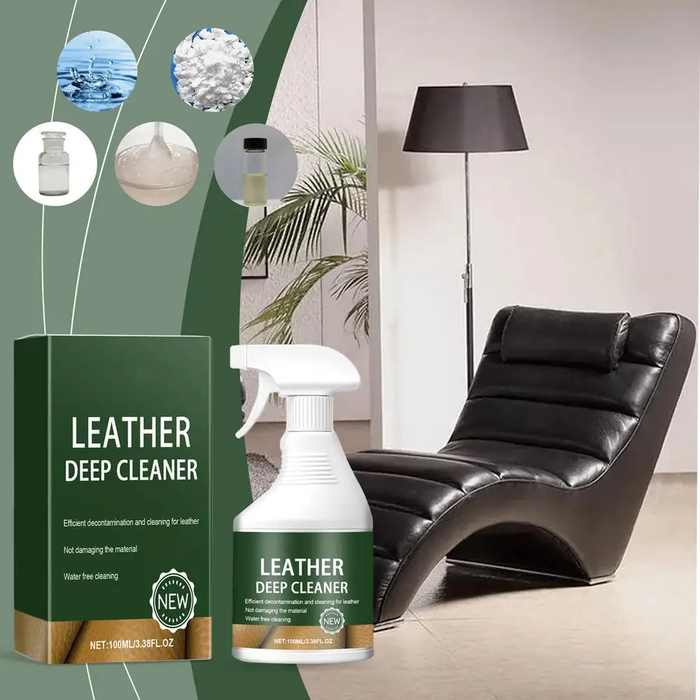 Leather Cleaner Stain Remover Leather Repair For Furniture Leather Deep Cleaner 100ml Conditioner For Furniture Restore & Renew