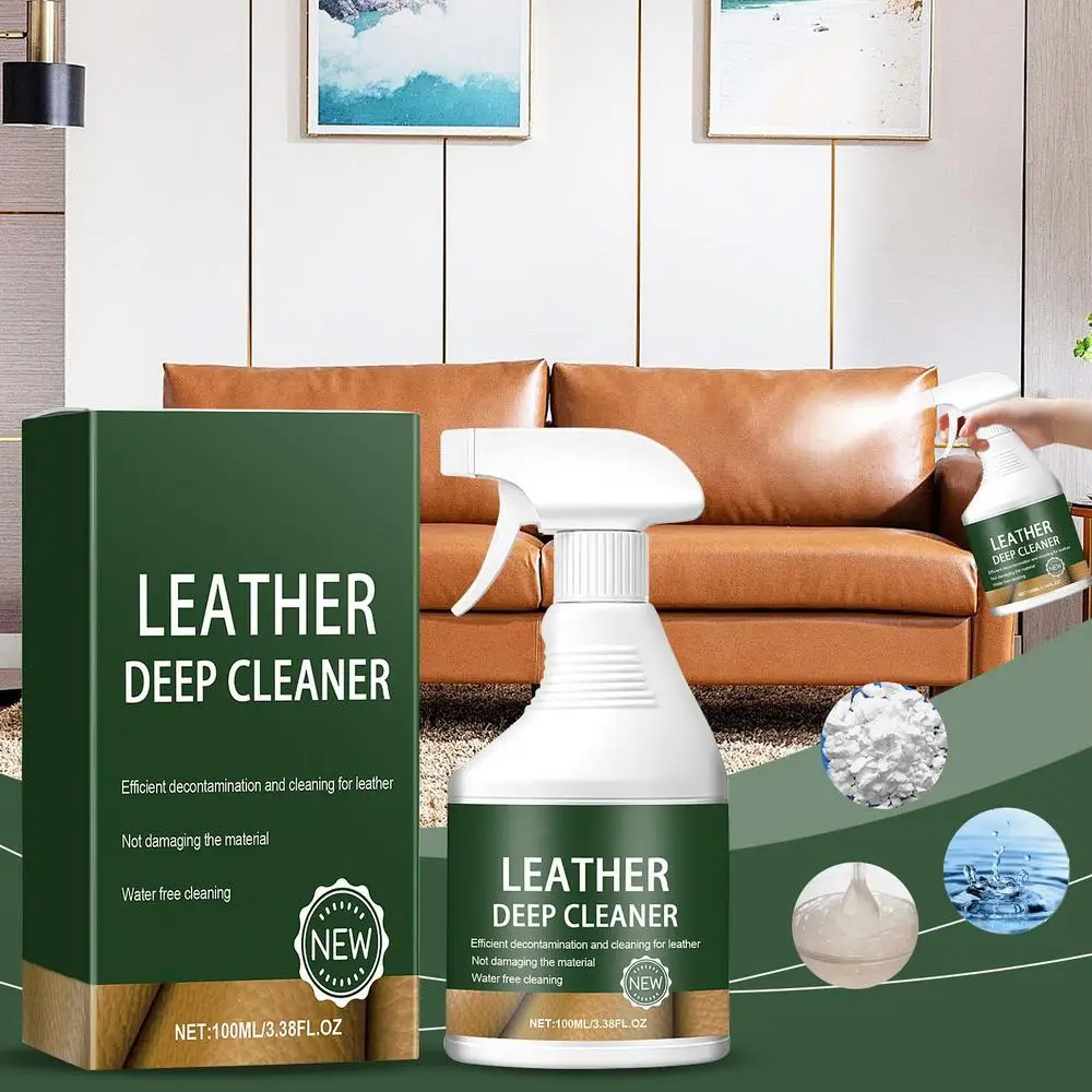Leather Cleaner Stain Remover Leather Repair For Furniture Leather Deep Cleaner 100ml Conditioner For Furniture Restore & Renew