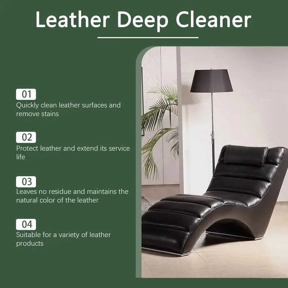 Leather Cleaner Stain Remover Leather Repair For Furniture Leather Deep Cleaner 100ml Conditioner For Furniture Restore & Renew