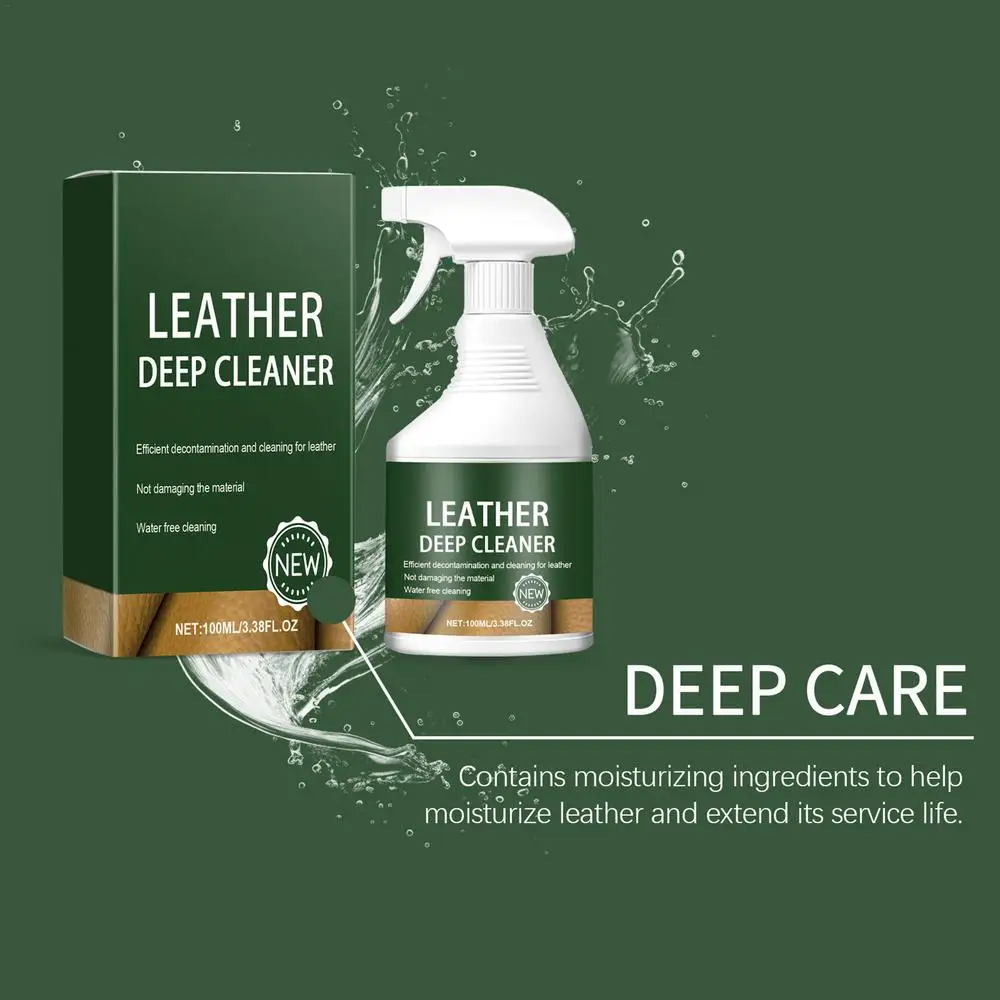 Leather Cleaner Stain Remover Leather Repair For Furniture Leather Deep Cleaner 100ml Conditioner For Furniture Restore & Renew
