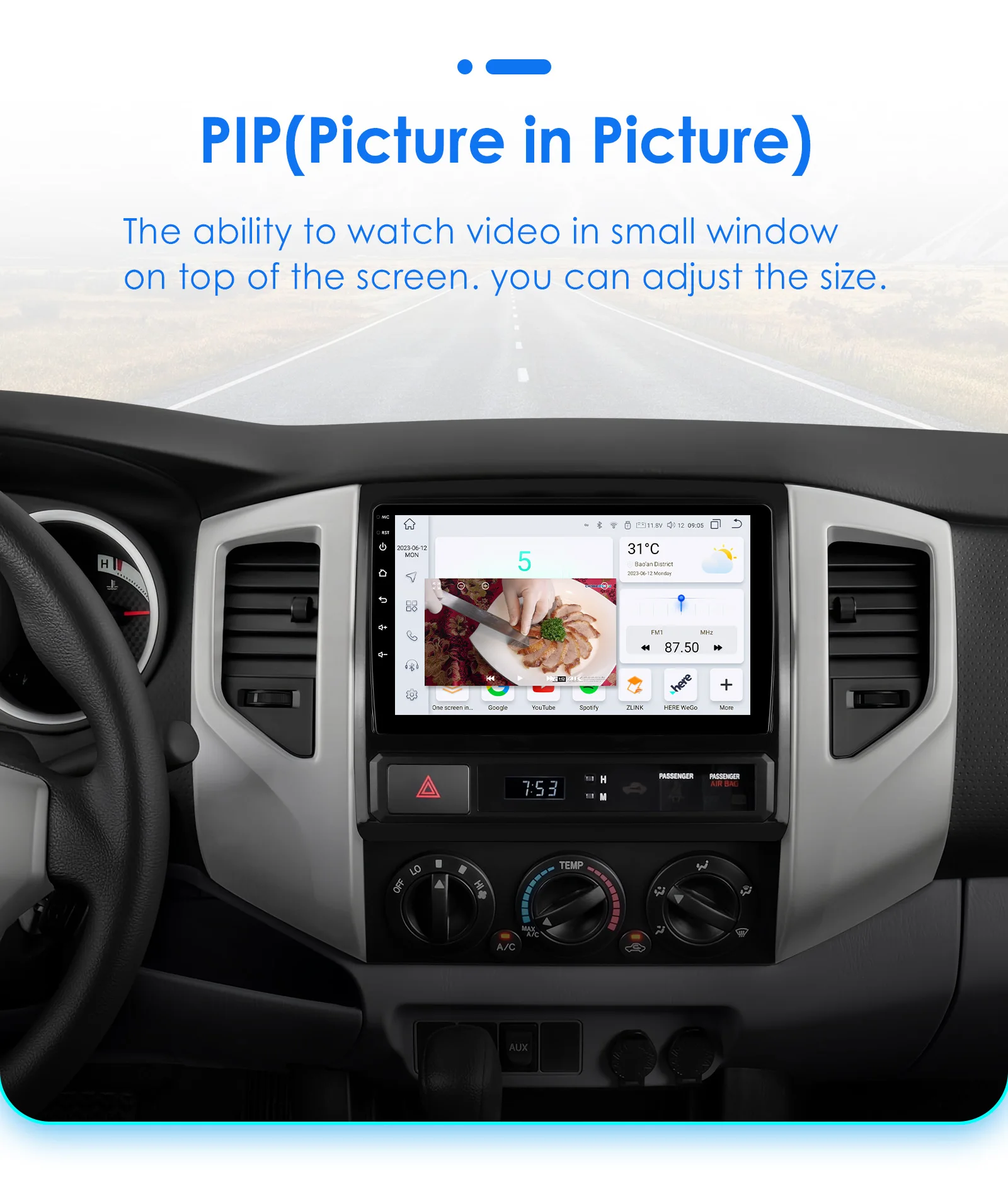 Car Radio Android for Toyota Tacoma 2 HILUX 2005 -2015 Android Auto Stereo CarPlay Multimedia Player 7862 Intelligent Audio GPS