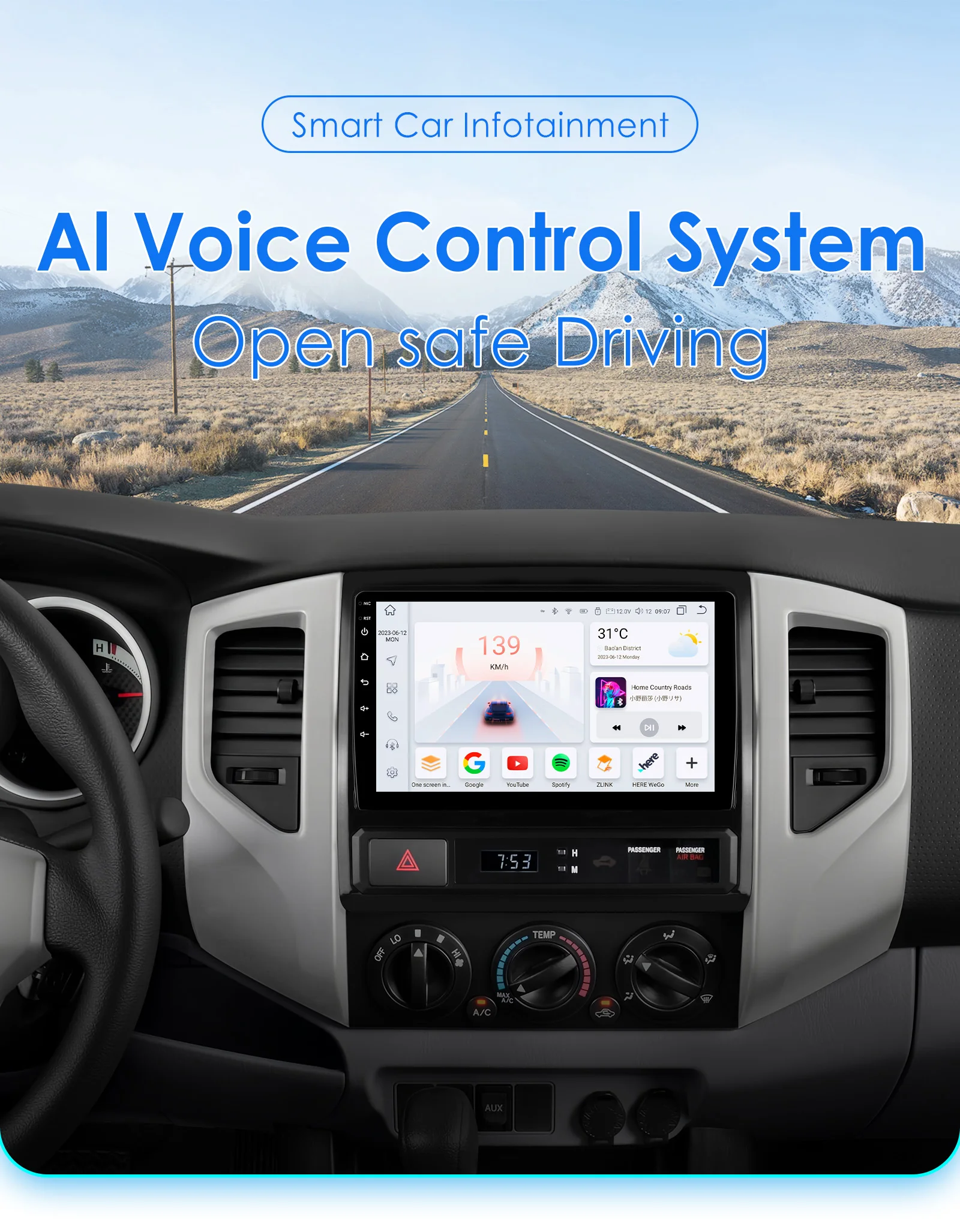 Car Radio Android for Toyota Tacoma 2 HILUX 2005 -2015 Android Auto Stereo CarPlay Multimedia Player 7862 Intelligent Audio GPS