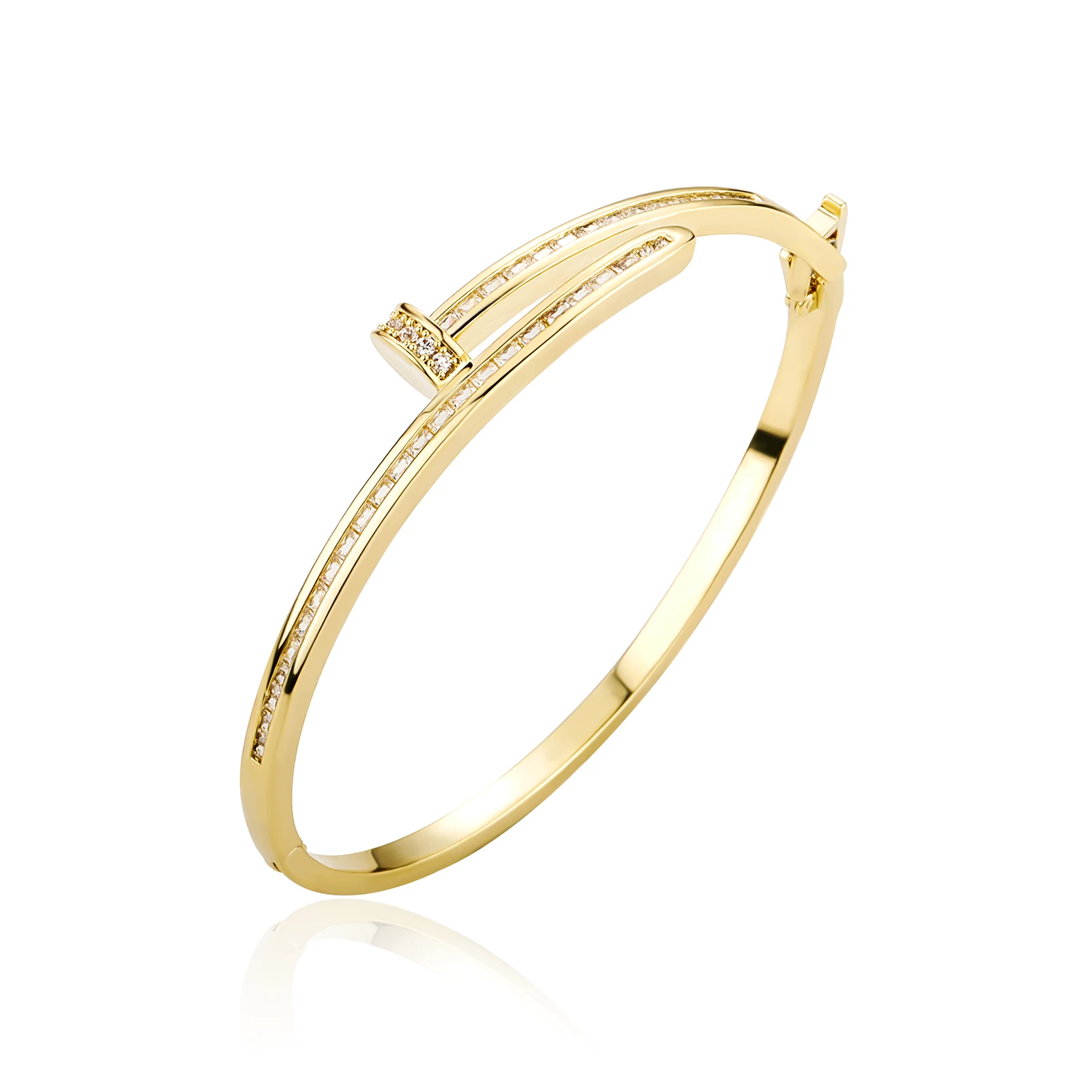 JINAO 2021 New Fashion High-quality Prong Setting 3A+Zircon Willow Nails Design Bracelet For Men and Women