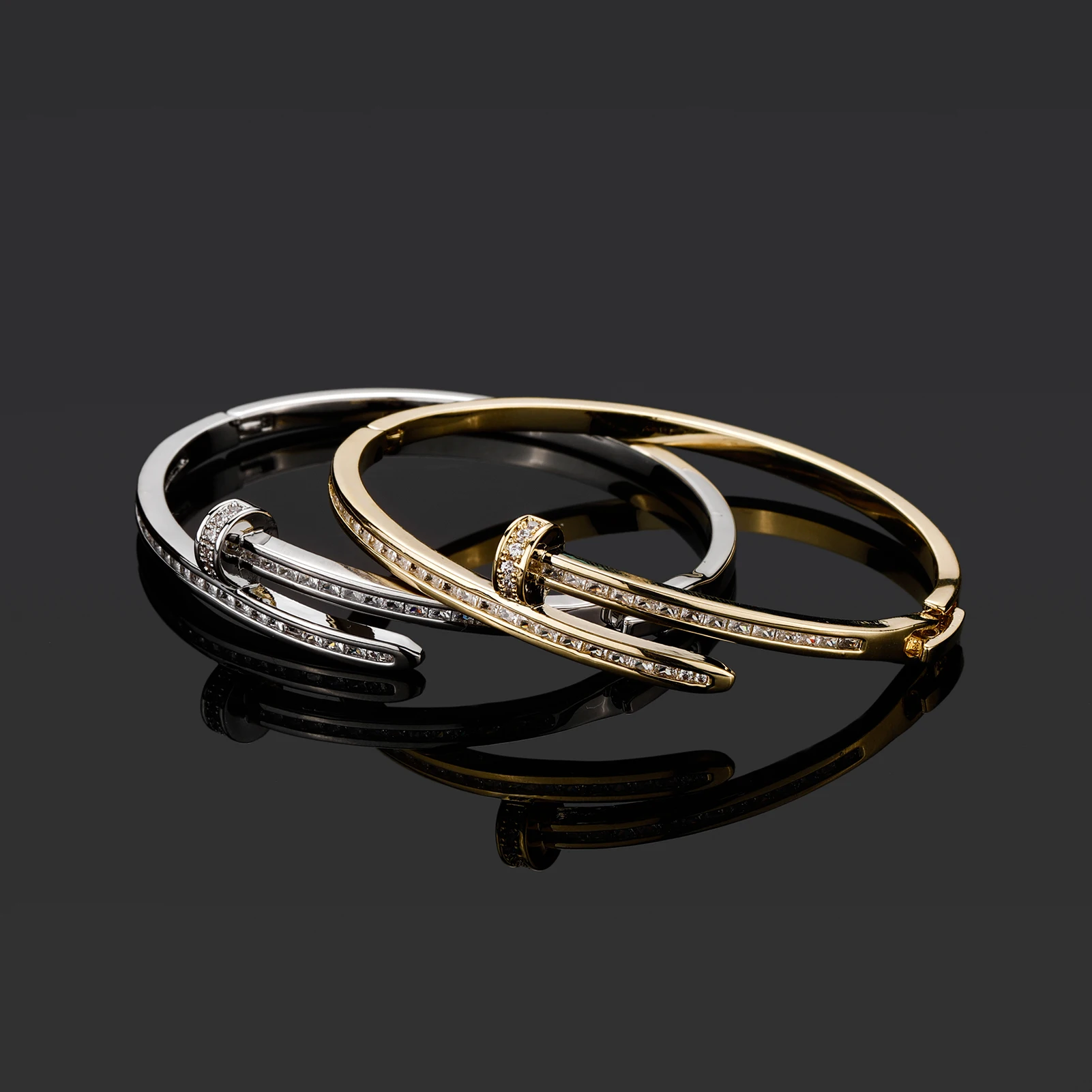 JINAO 2021 New Fashion High-quality Prong Setting 3A+Zircon Willow Nails Design Bracelet For Men and Women